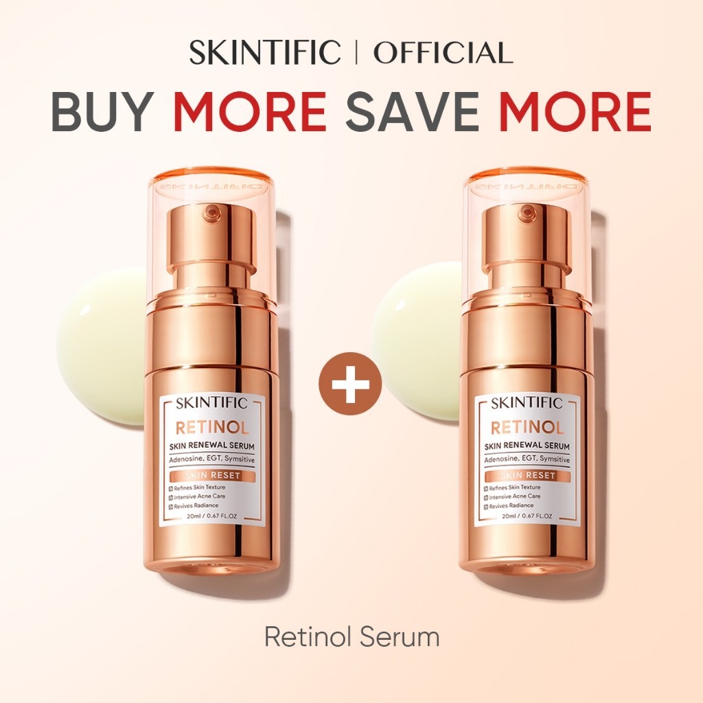 SKINTIFIC Retinol Skin Renewal Serum Anti-Aging Serum muka Face Brightening Firming  Skincare Essence Radiance Dark Spot